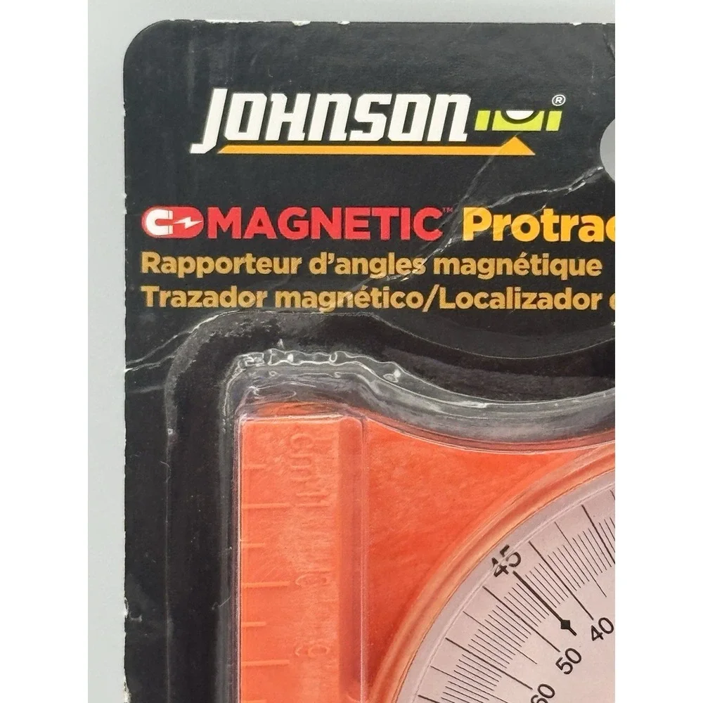 Johnson Level & Tool 700 Magnetic Protractor/Angle Locator,  Orange, New‎